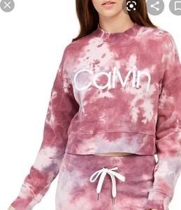 Calvin Klein Cropped Tie Dye Sweatshirt